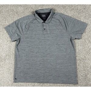 UNTUCKit Polo Shirt Mens‎ 2XL Gray Performance Stretch Short Sleeve Golf XXL